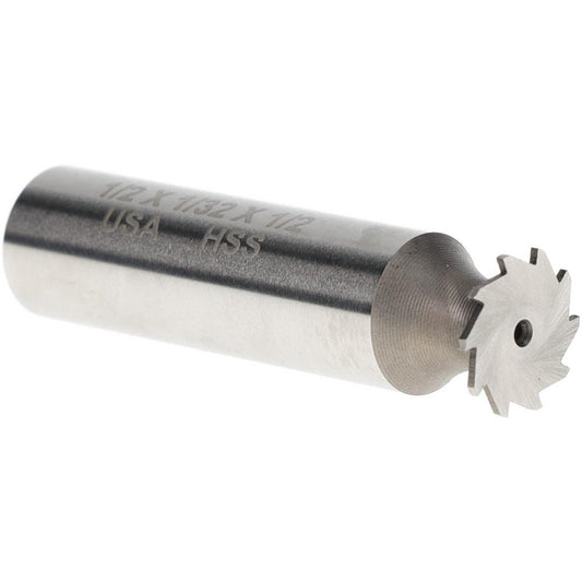 Moon Cutters Co. NWKY50-132 Woodruff Keyseat Cutter 0.5" Cut Dia, 0.0313" Cut Width, 1/2" Shank Dia, Straight Tooth