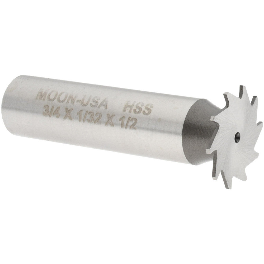 Moon Cutters Co. NWKY75-132 Woodruff Keyseat Cutter 0.75" Cut Dia, 0.0313" Cut Width, 1/2" Shank Dia, Straight Tooth