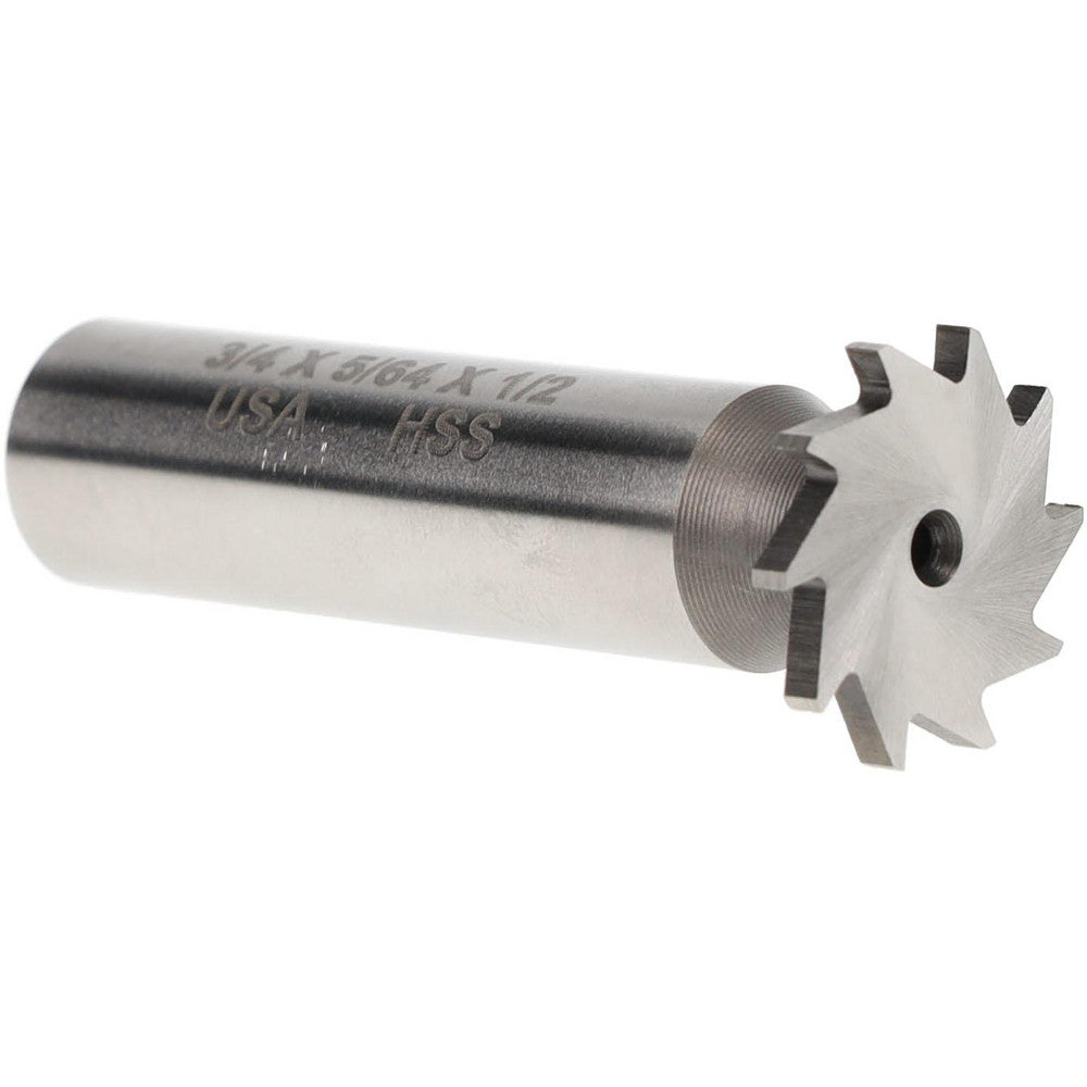 MOON CUTTERS CO. NWKY75-564 Woodruff Keyseat Cutter 0.75" Cut Dia, 0.0781" Cut Width, 1/2" Shank Dia, Straight Tooth