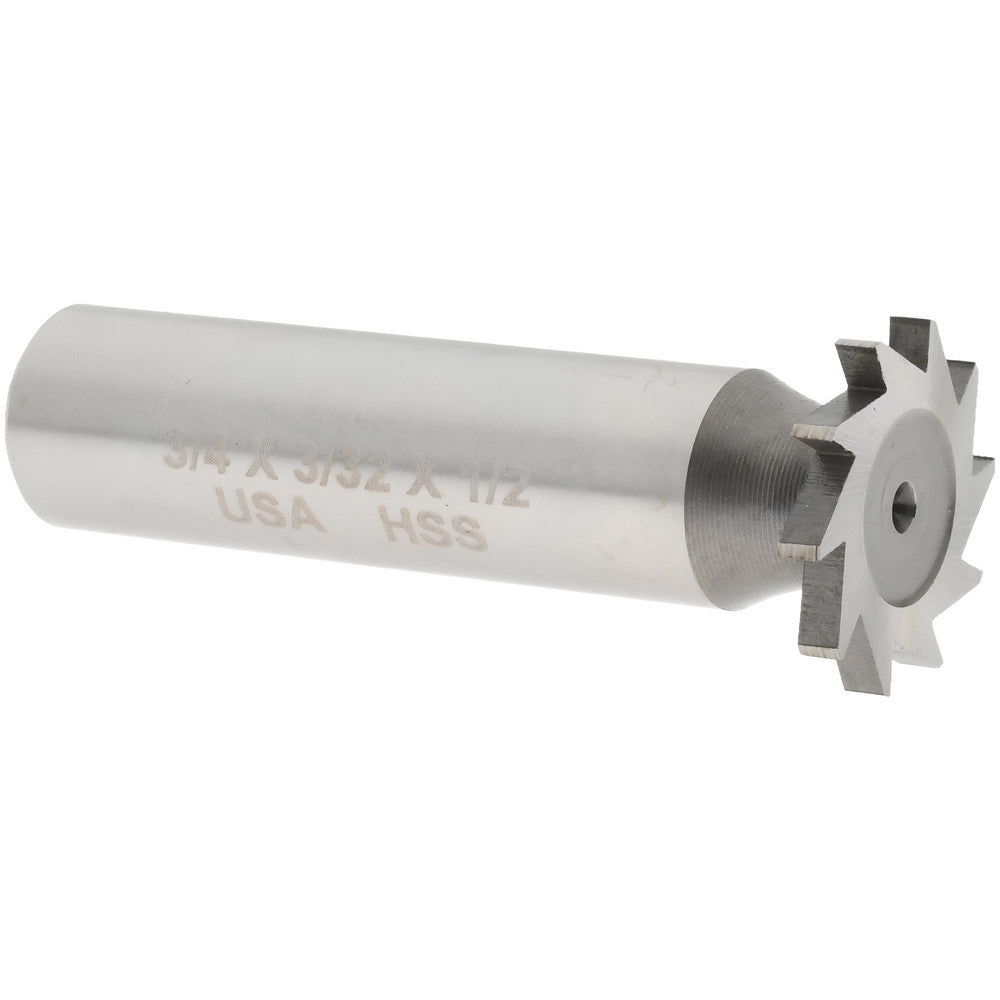 Moon Cutters Co. NWKY75-332 Woodruff Keyseat Cutter 0.75" Cut Dia, 0.0938" Cut Width, 1/2" Shank Dia, Straight Tooth