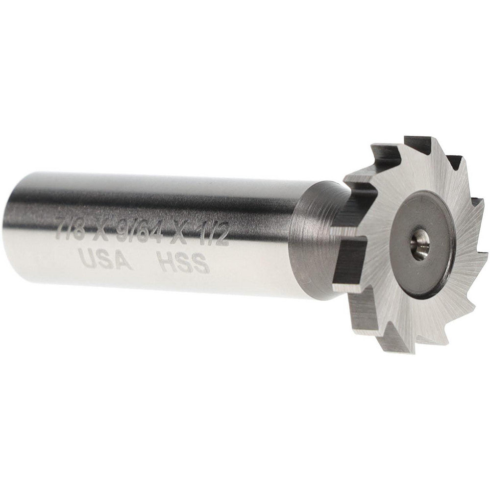 MOON CUTTERS CO. NWKY87-964 Woodruff Keyseat Cutter 0.875" Cut Dia, 0.1406" Cut Width, 1/2" Shank Dia, Straight Tooth