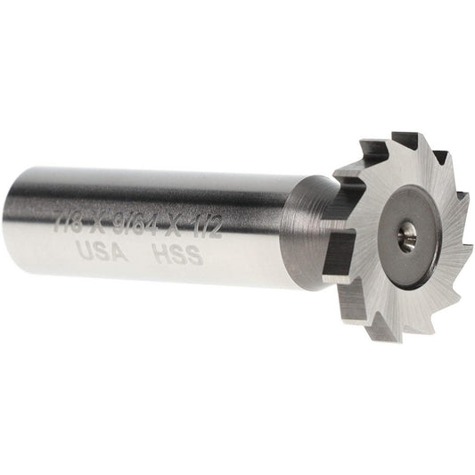 MOON CUTTERS CO. NWKY87-964 Woodruff Keyseat Cutter 0.875" Cut Dia, 0.1406" Cut Width, 1/2" Shank Dia, Straight Tooth