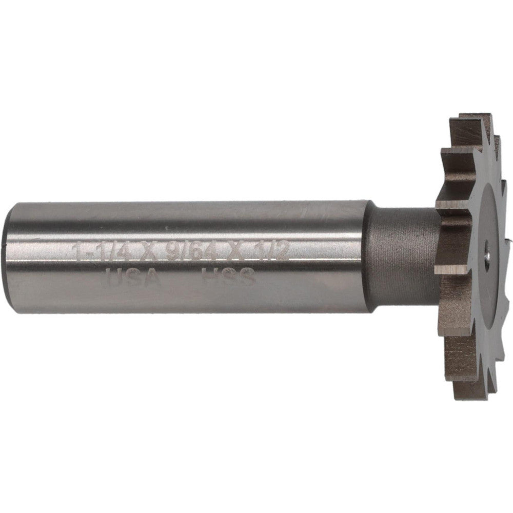 MOON CUTTERS CO. NWKY12-964 Woodruff Keyseat Cutter 1.25" Cut Dia, 0.1406" Cut Width, 1/2" Shank Dia, Straight Tooth