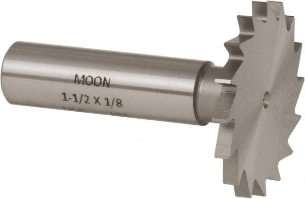 MOON CUTTERS CO. NWKY15-18 Woodruff Keyseat Cutter 1.5" Cut Dia, 0.125" Cut Width, 1/2" Shank Dia, Straight Tooth