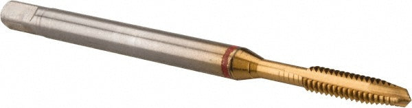 Guhring 9039920028450 Spiral Point Tap #4-40, UNC, 3 Flutes, Plug, 2B, Powdered Metal, TiN Finish