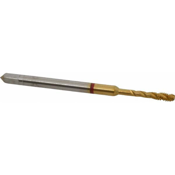Guhring 9039930028450 Spiral Flute Tap #4-40, UNC, 3 Flute, Modified Bottoming, 2B Class of Fit, Powdered Metal, TiN Finish