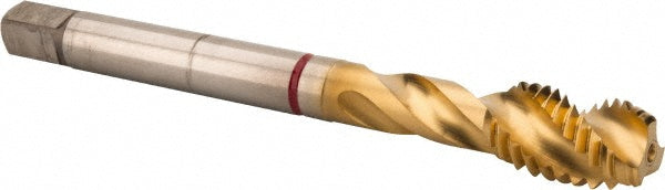 Guhring 9039930127000 Spiral Flute Tap 1/2-13, UNC, 3 Flute, Modified Bottoming, 2B Class of Fit, Powdered Metal, TiN Finish