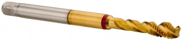 Guhring 9039950048260 Spiral Flute Tap #10-32, UNF, 3 & 5 Flute, Modified Bottoming, 2B Class of Fit, Powdered Metal, TiN Finish