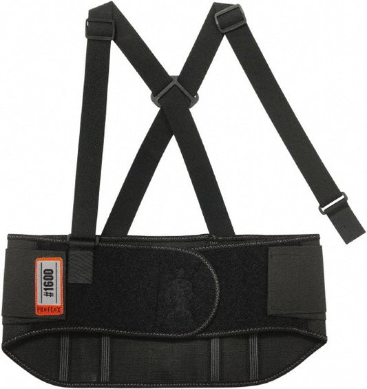 Ergodyne 11105 Back Support Belt with Adjustable Shoulder Straps, X-Large, 38 to 42" Waist, 9" Belt Width