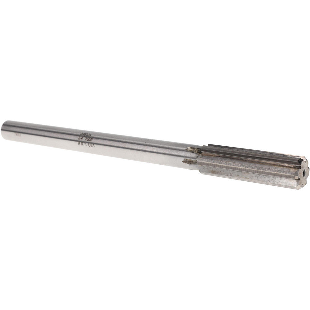Rock River Tool Inc. 248024 Chucking Reamer 3/4" Dia, 9-1/2" OAL, 2-1/2" Flute Length, Straight Flute, Straight-Cylindrical Shank, Carbide-Tipped