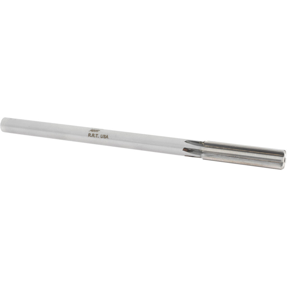 Rock River Tool Inc. 248649 Chucking Reamer 0.4995" Dia, 8" OAL, 2" Flute Length, Straight Flute, Straight-Cylindrical Shank, Carbide-Tipped