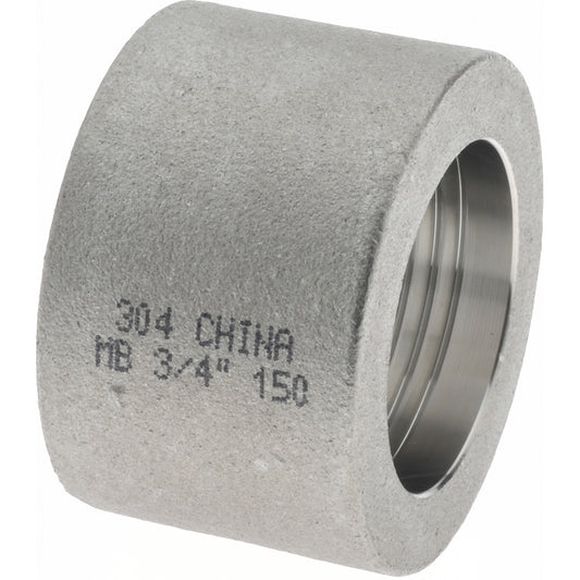Merit Brass K411H-12 Pipe Half Coupling 3/4", 304 Stainless Steel