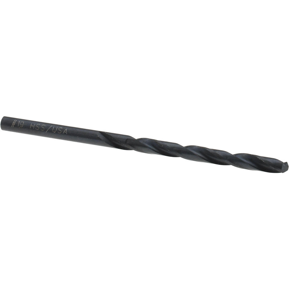 Titan USA CD40219 Jobber Length Drill Bit #19 (0.1660) Dia, 118 deg, HSS