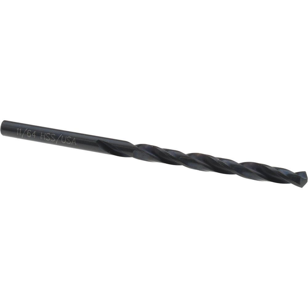 Titan USA CD40011 Jobber Drill 11/64" Dia, 118 deg Point, High Speed Steel
