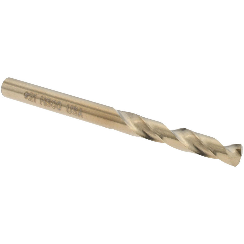 Titan USA CD32621 Screw Machine Length Drill Bit #21 (0.1590) Dia, 135 deg, Cobalt