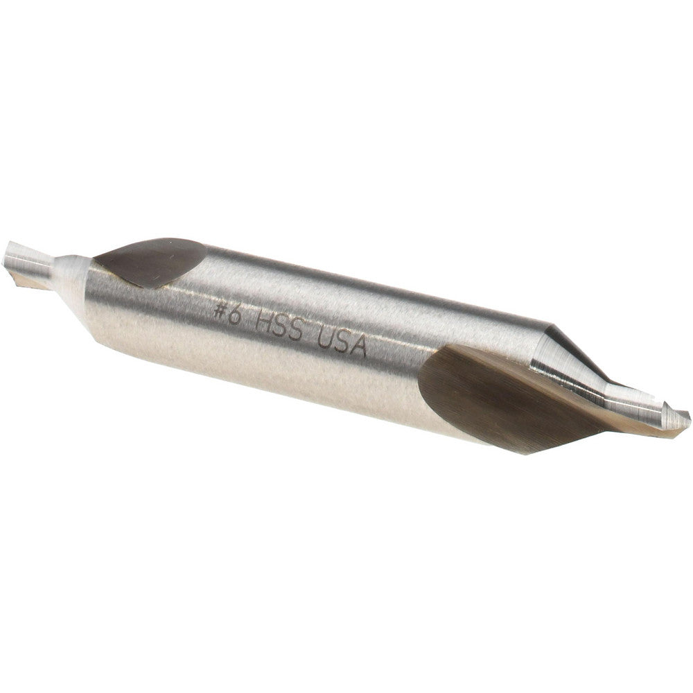 Titan USA CS10006 Combo Drill & Countersink #6, 1/2" Body Dia, 118°, High Speed Steel