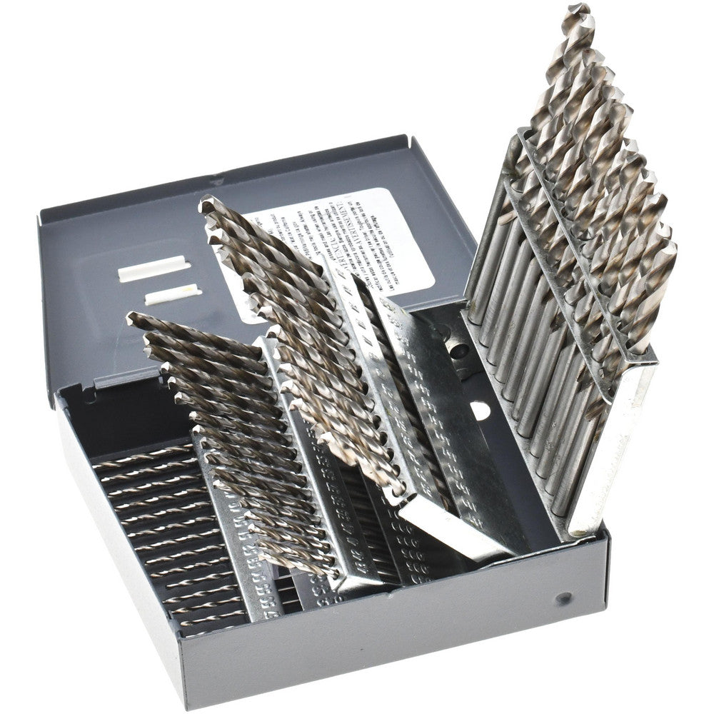 Titan USA MS99040 Drill Bit Set  Jobber Length Drill Bits,  60 Pc,  118 deg, High-Speed Steel