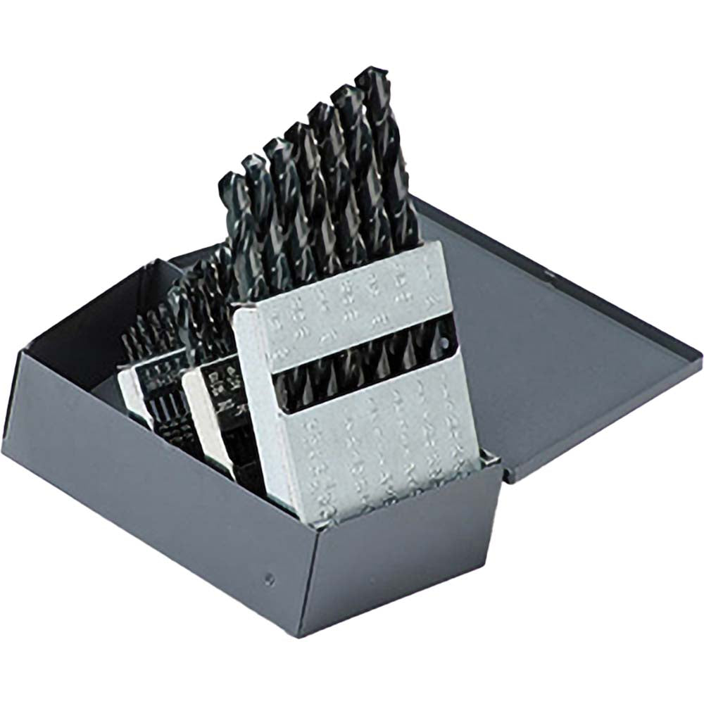 Titan USA MS99026 Drill Bit Set Jobber Length Drill Bits, 29 Pc, 0.0625" to 0.5" Drill Bit Size, 118 &deg, High Speed Steel