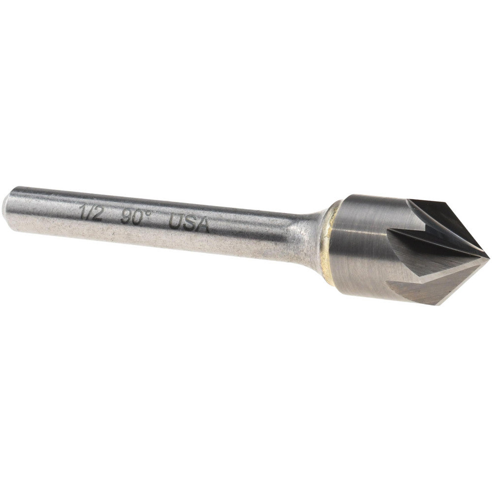 Titan USA CS36832 Countersink 1/2" Head Dia, 90.00 deg Included Angle, 6 Flute, Solid Carbide, Right Hand Cut
