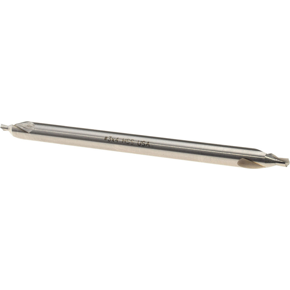 Titan USA CS50034 Combo Drill & Countersink #3, 1/4" Body Dia, 118°, High Speed Steel