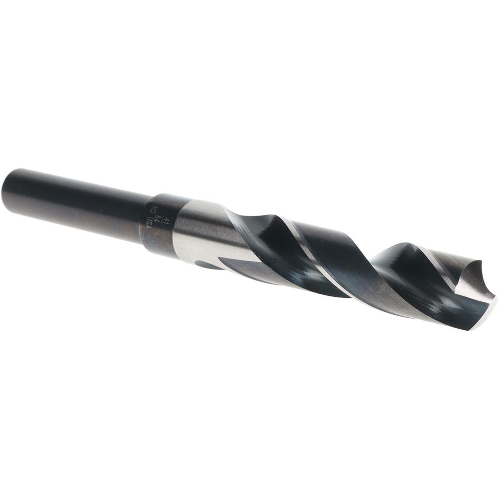 Titan USA SD91441 Reduced Shank Drill Bit 41/64" Dia, 1/2" Shank Dia, 118 deg Point, High-Speed Steel
