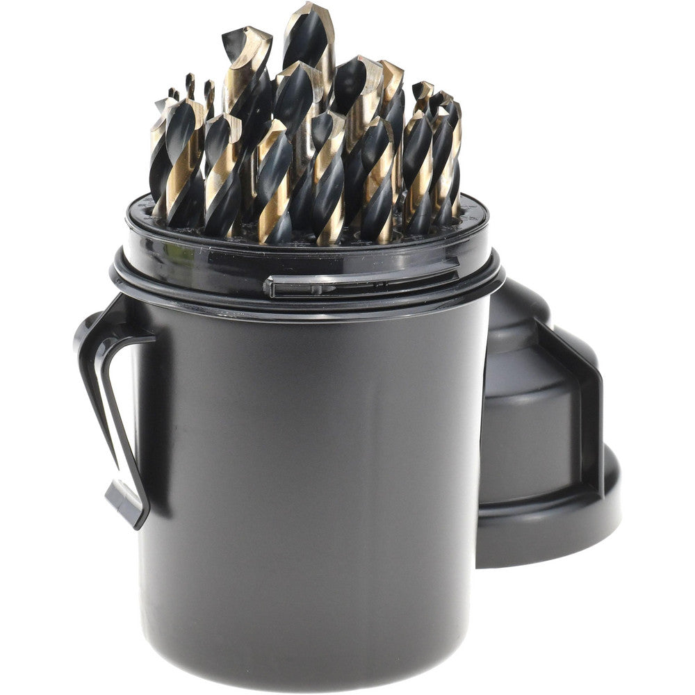 Titan USA MS99431 Drill Bit Set Jobber Length Drill Bits, 29 Pc, 0.0625" to 0.5" Drill Bit Size, 135 &deg, High Speed Steel