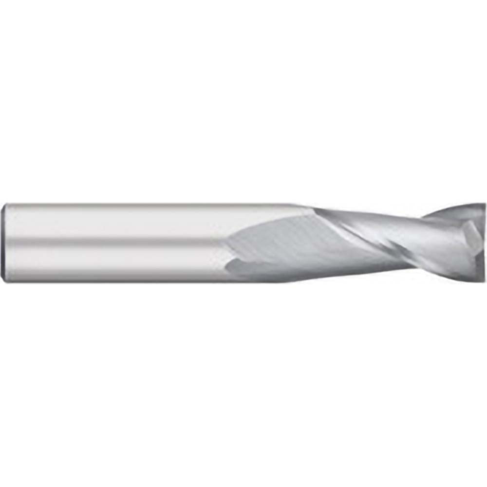 Titan USA TC10016 Square End Mill 1/4'' Dia, 3/4'' LOC, 1/4'' Shank Dia, 2-1/2'' OAL, 2 Flutes, Solid Carbide