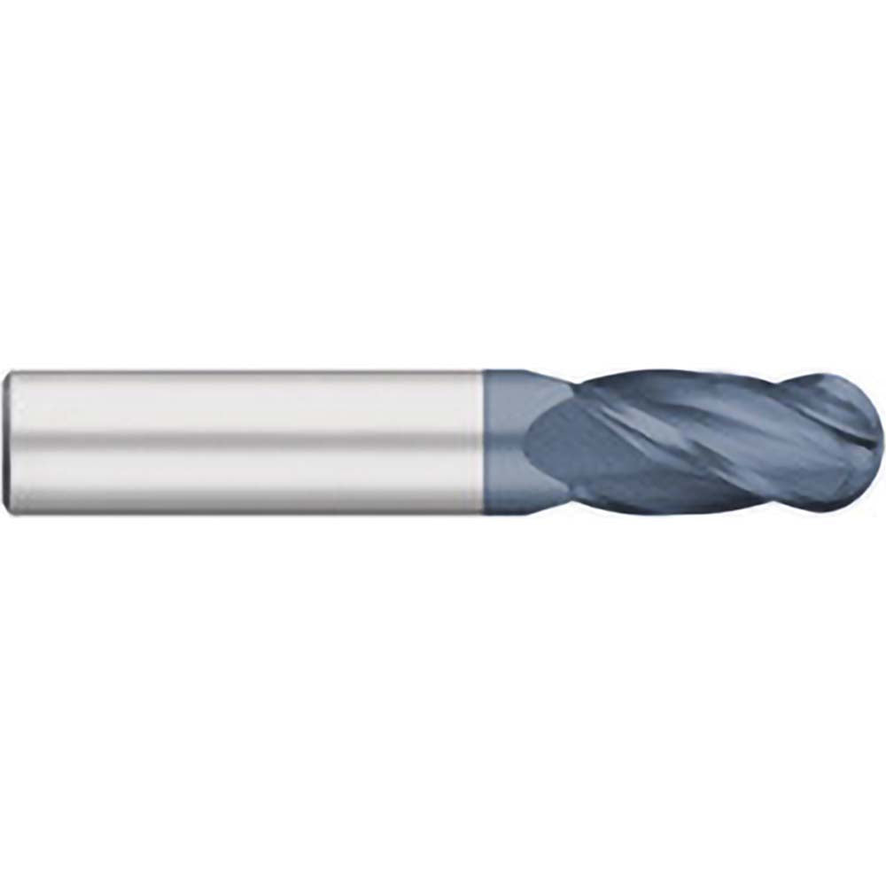 Titan USA TC11612 Ball End Mill 3/16" Dia, 5/8" LOC, 4 Flute, Solid Carbide