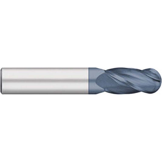 Titan USA TC11610 Ball End Mill 5/32" Dia, 9/16" LOC, 4 Flute, Solid Carbide