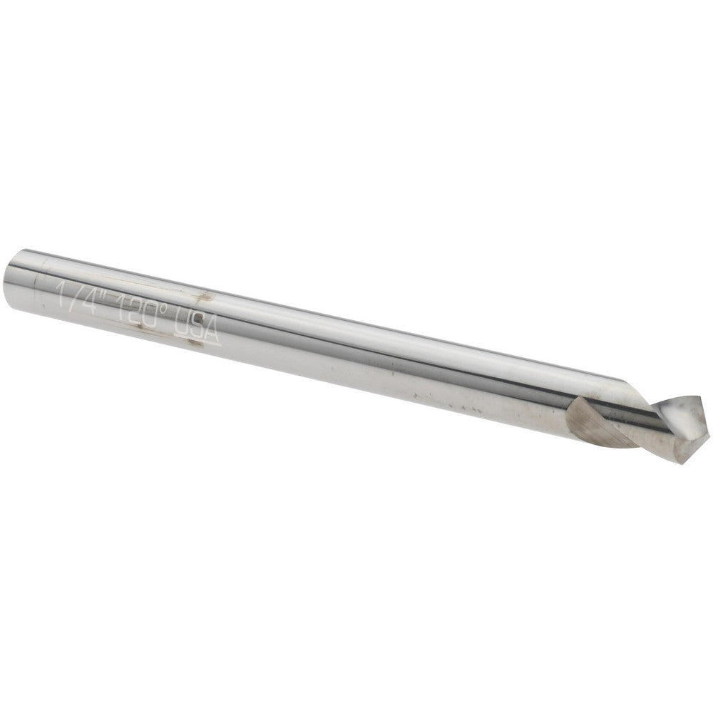 Titan USA TC18816 Spotting Drill 1/4" Dia, 120 &deg Point, 3" OAL, Solid Carbide