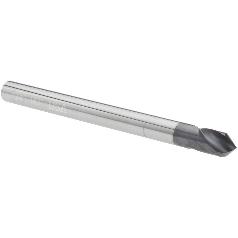 Titan USA TC28716 Spotting Drill 1/4" Dia, 90 &deg Point, 3" OAL, Solid Carbide