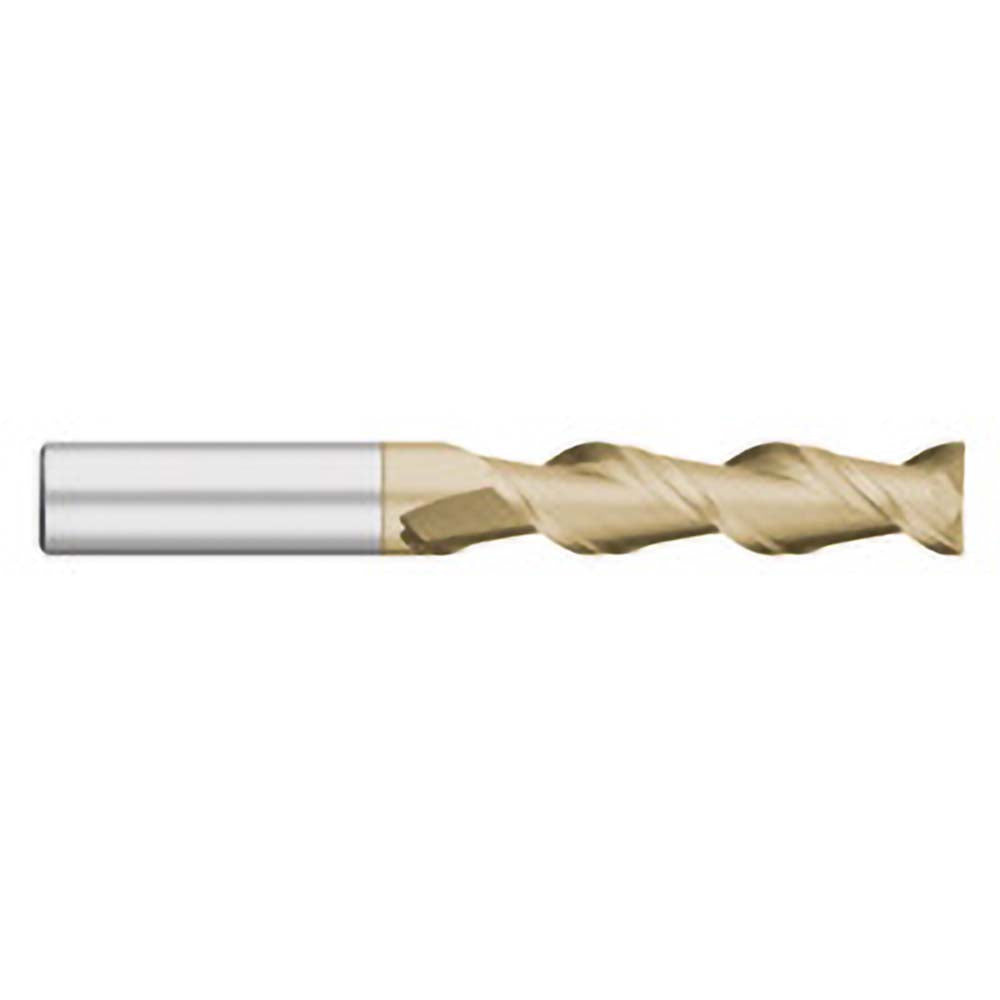 Titan USA TC63316 Square End Mill 1/4" Dia, 2 Flutes, 1-1/4" LOC, Solid Carbide, 45 &deg Helix