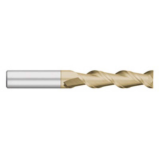 Titan USA TC63316 Square End Mill 1/4" Dia, 2 Flutes, 1-1/4" LOC, Solid Carbide, 45 &deg Helix