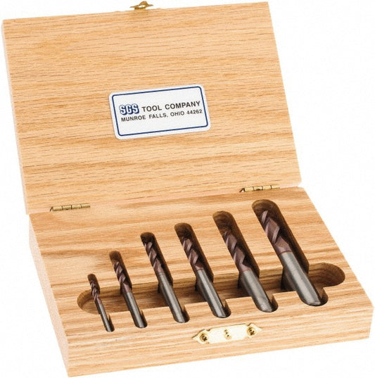 Kyocera SGS Precision Tools 39089 End Mill Set 4 Flute, Square End