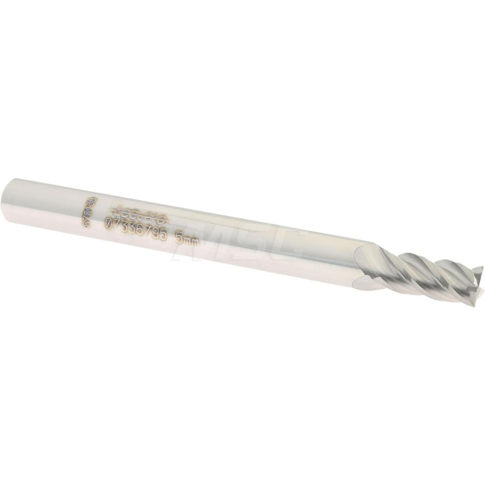 Accupro 07336795 Square End Mill 0.1969'' Dia, 0.3937'' LOC, 4 Flutes, Solid Carbide