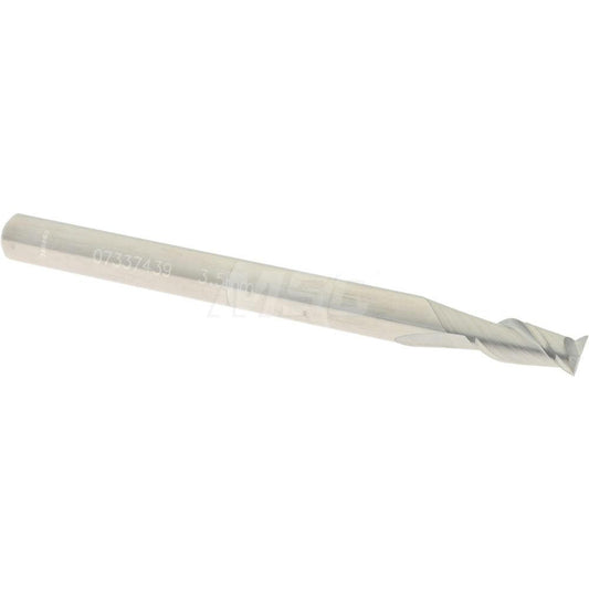 Accupro 07337439 Square End Mill 0.1378'' Dia, 0.2756'' LOC, 2 Flutes, Solid Carbide