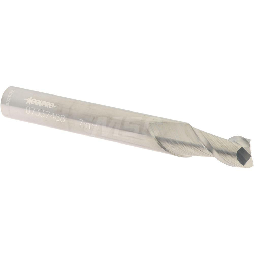 Accupro 07337488 Square End Mill 0.2756'' Dia, 0.4724'' LOC, 2 Flutes, Solid Carbide