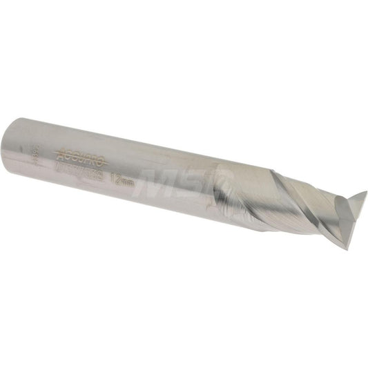 Accupro 07337538 Square End Mill 0.4724'' Dia, 0.6299'' LOC, 2 Flutes, Solid Carbide