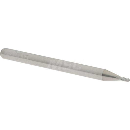 Accupro 07337868 Ball End Mill 0.0394" Dia, 0.0787" LOC, 4 Flute, Solid Carbide