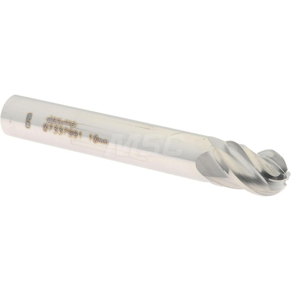 Accupro 07337991 Ball End Mill 0.3937" Dia, 0.5512" LOC, 4 Flute, Solid Carbide