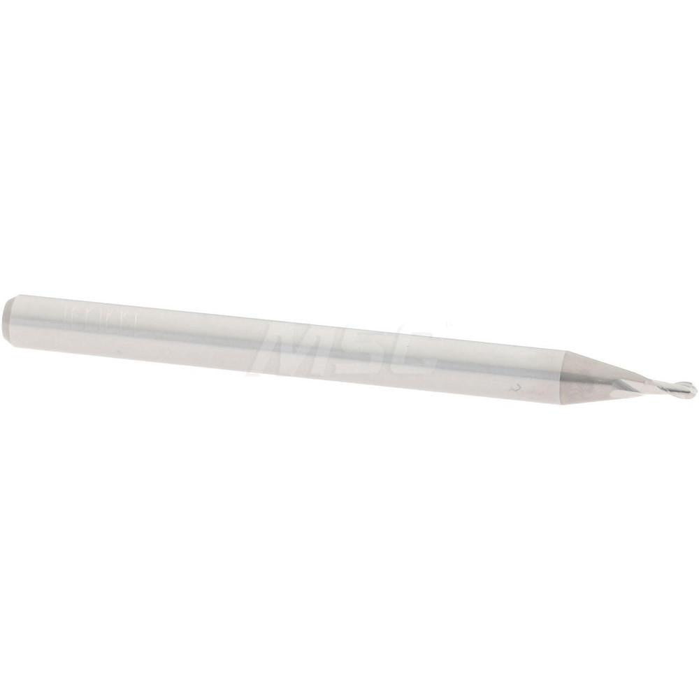 Accupro 07338569 Ball End Mill 0.0394" Dia, 0.0787" LOC, 2 Flute, Solid Carbide