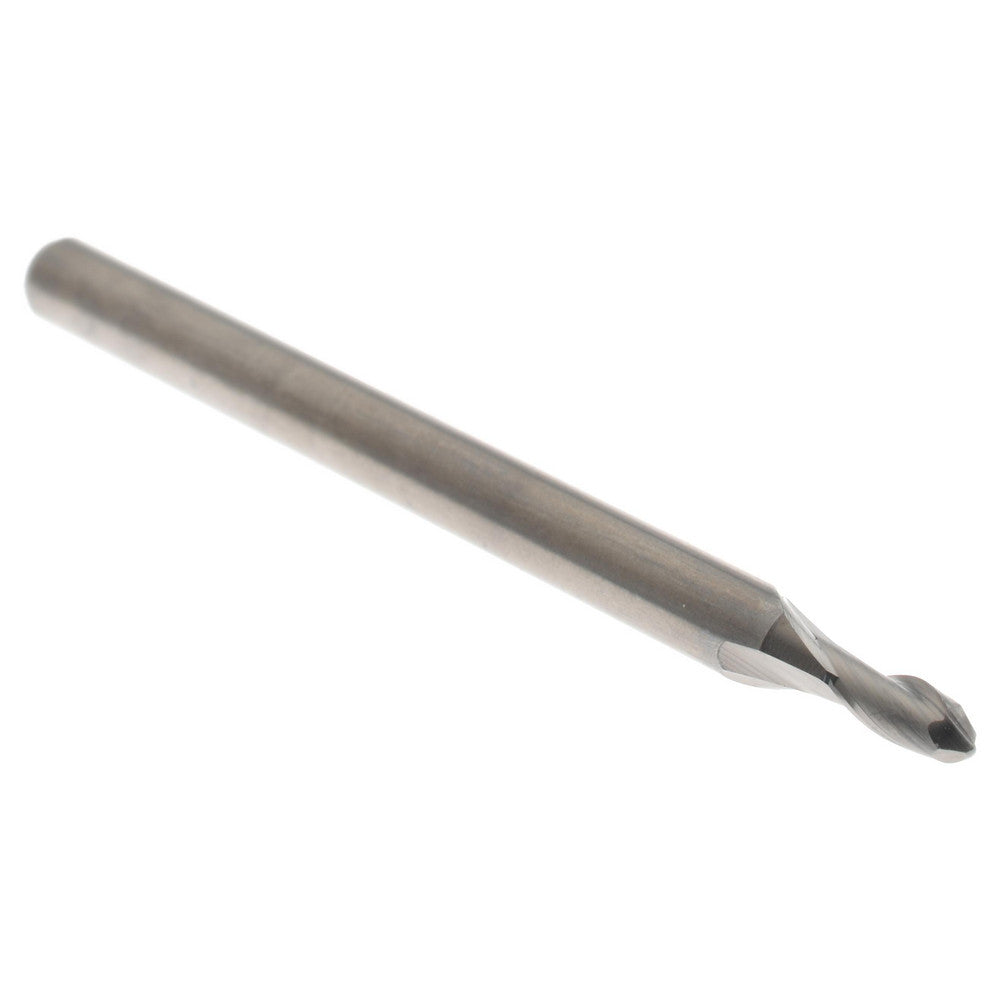 Accupro 07338585 Ball End Mill 0.0787" Dia, 0.1575" LOC, 2 Flute, Solid Carbide