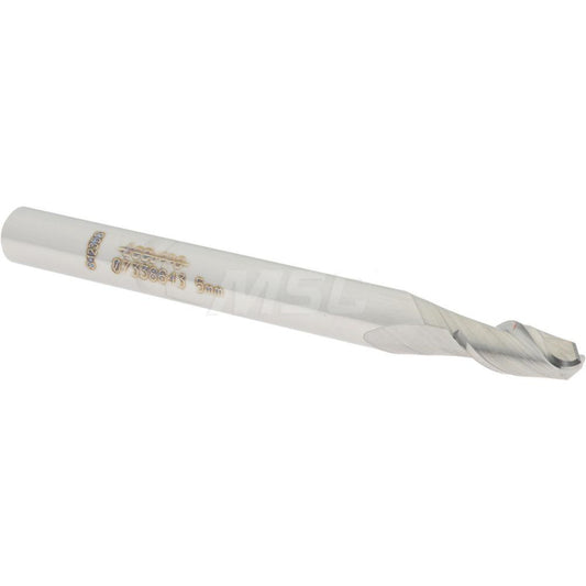 Accupro 07338643 Ball End Mill 0.1969" Dia, 0.3937" LOC, 2 Flute, Solid Carbide