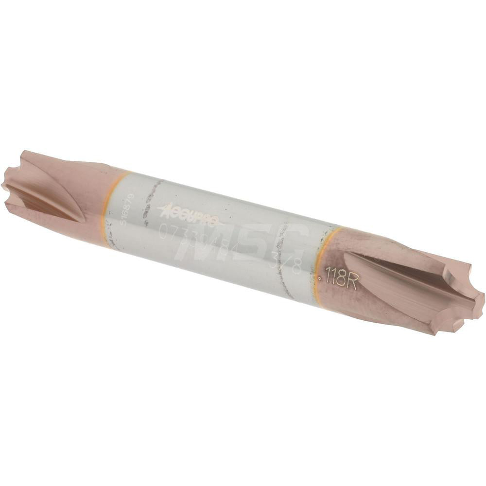 Accupro 07339484 Corner Rounding End Mill 0.11 mm Radius, 3/8" Dia, 4 Flutes, Solid Carbide