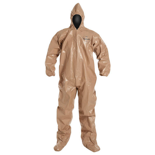 Dupont C3122TTN2X000600 Disposable Coveralls Chemical, Liquid, Splash & Abrasion Protection, Size 2X-Large, 4.4000 oz, Tychem 5000, Zipper & Stormflaps Closure