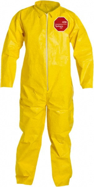 Dupont QC120SYL2X001200 Disposable Coveralls Splash & Chemical Protection, Size 2X-Large, 2.5000 oz, Tychem 2000, Stormflaps Closure