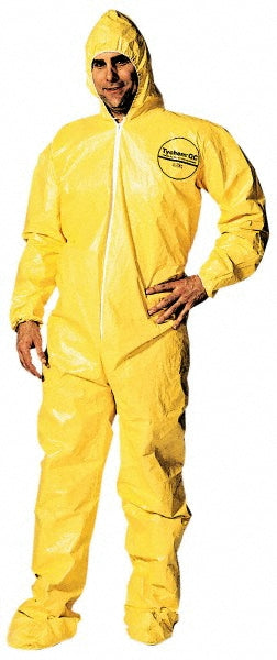 Dupont QC122SYL4X001200 Disposable Coveralls Size 4X-Large, 2.50 oz, Tychem 2000, Zipper Closure