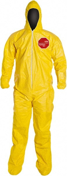 Dupont QC122SYLLG001200 Disposable Coveralls Size Large, 2.50 oz, Tychem 2000, Zipper Closure