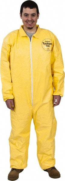 Dupont QC125SYL2X001200 Disposable Coveralls Splash & Chemical Protection, Size 2X-Large, 2.5000 oz, Tychem 2000, Stormflaps Closure