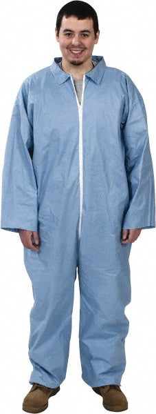 Dupont TM120SBU2X002500 Disposable Coveralls Flame & Retardant Protection, Size 2X-Large, 2.4000 oz, ProShield 6 SFR, Stormflaps Closure